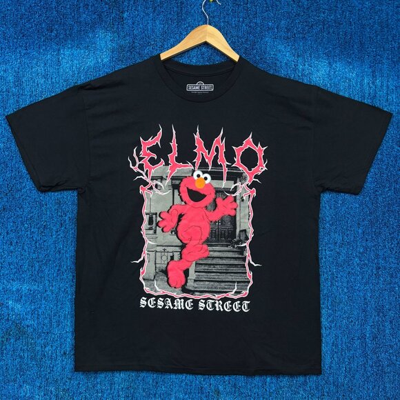 Sesame Street Heavy Metal Elmo Graphic T-Shirt Size XL - Picture 1 of 4